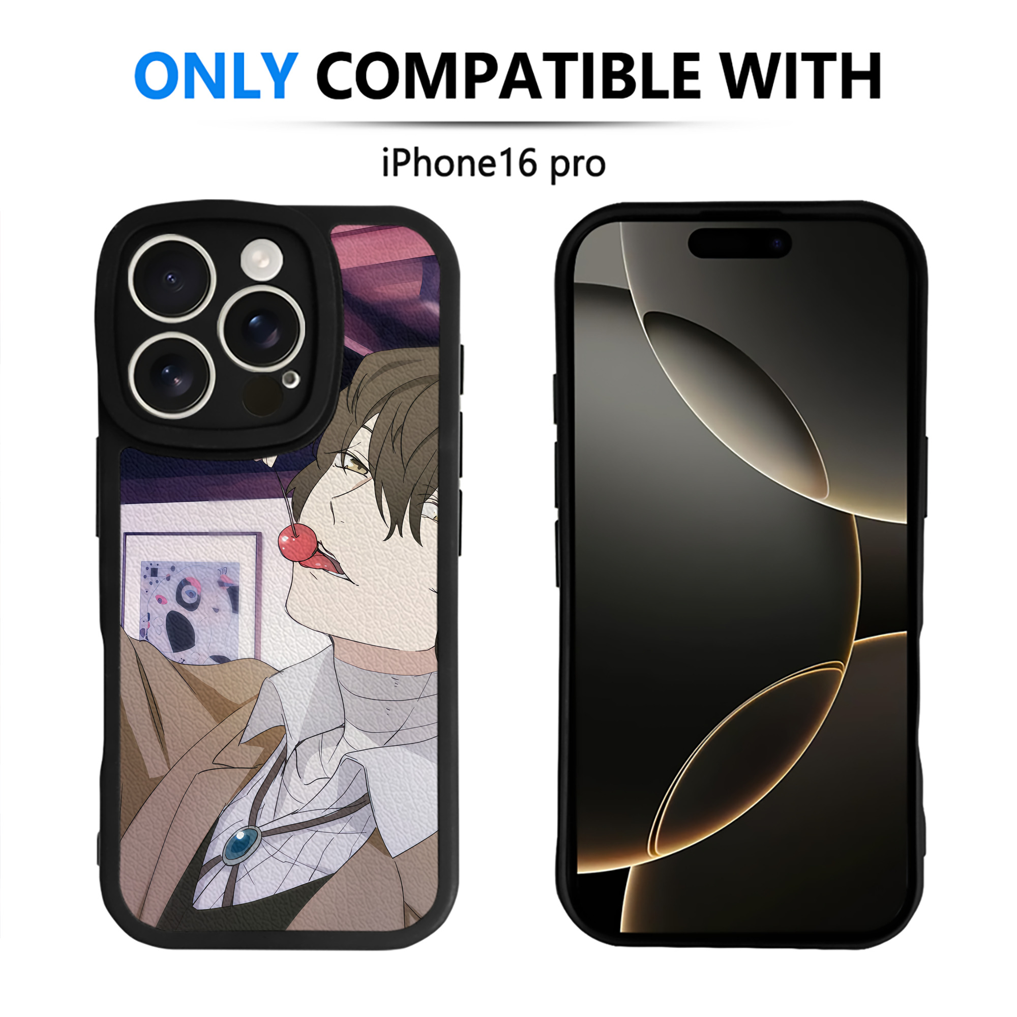 （画像用） 文豪ストレイドッグス Bungo Stray Dogs 【iPhone 16シリーズ対応】シリコンスマホケース（レザー調） 材質：シリコン
